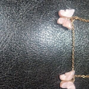 Charming Pink Butterfly Necklace